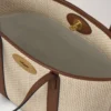 Mini Bayswater Tote Ecru & Bright Oak Raffia & Lederbesatz