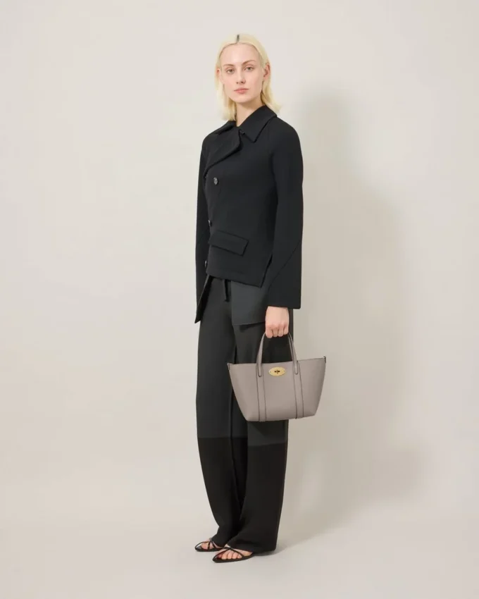 Mini Bayswater Tote Kaschmir Taupe Small Classic Grain