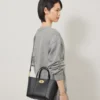 Mini Bayswater Tote Schwarz Small Classic Grain Damen