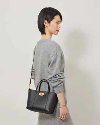 Mini Bayswater Tote Schwarz Small Classic Grain Damen Mini Bayswater Tote Schwarz Small Classic Grain Damen