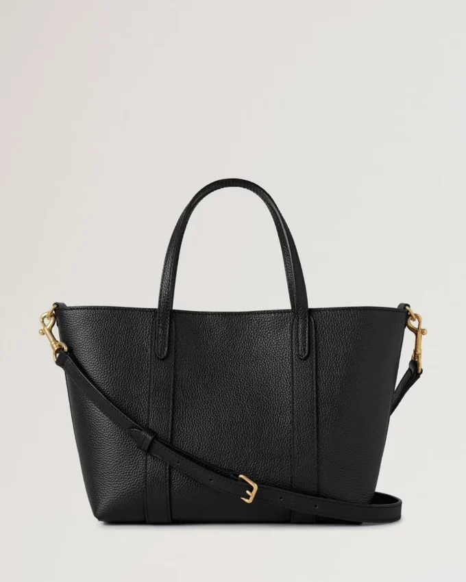 Mini Bayswater Tote Schwarz Small Classic Grain Damen