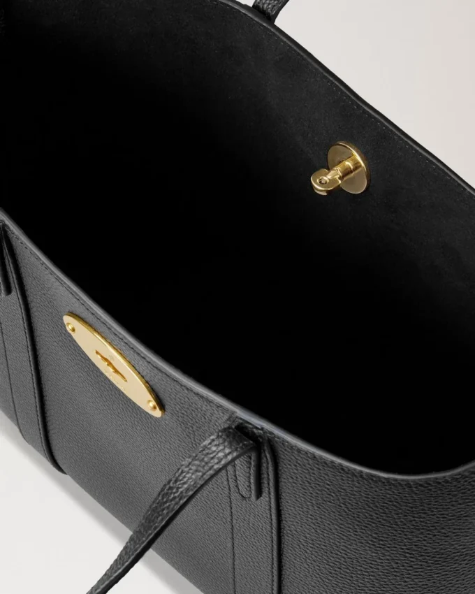 Mini Bayswater Tote Schwarz Small Classic Grain Damen