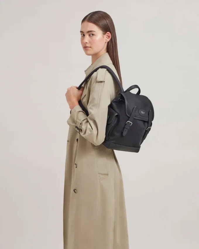 Mini Heritage Nylon-Rucksack Schwarzes Nylon Damen