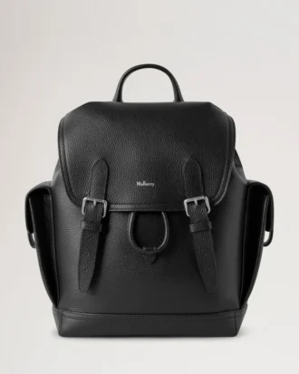 Mini Heritage Rucksack Schwarz Klein Klassische Narbung
