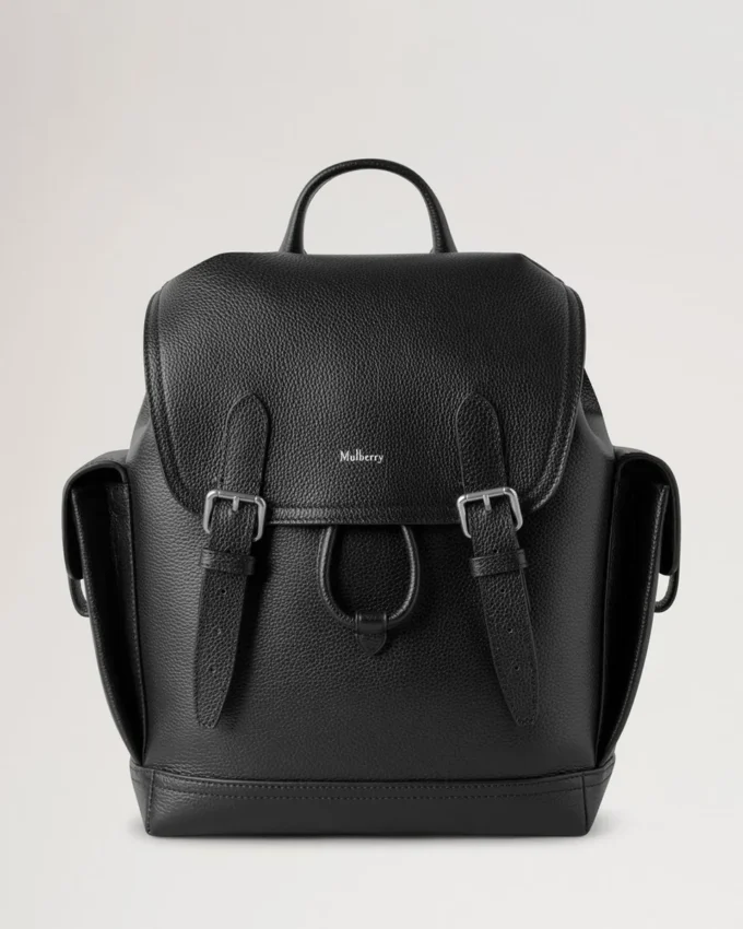 Mini Heritage Rucksack Schwarz Klein Klassische Narbung