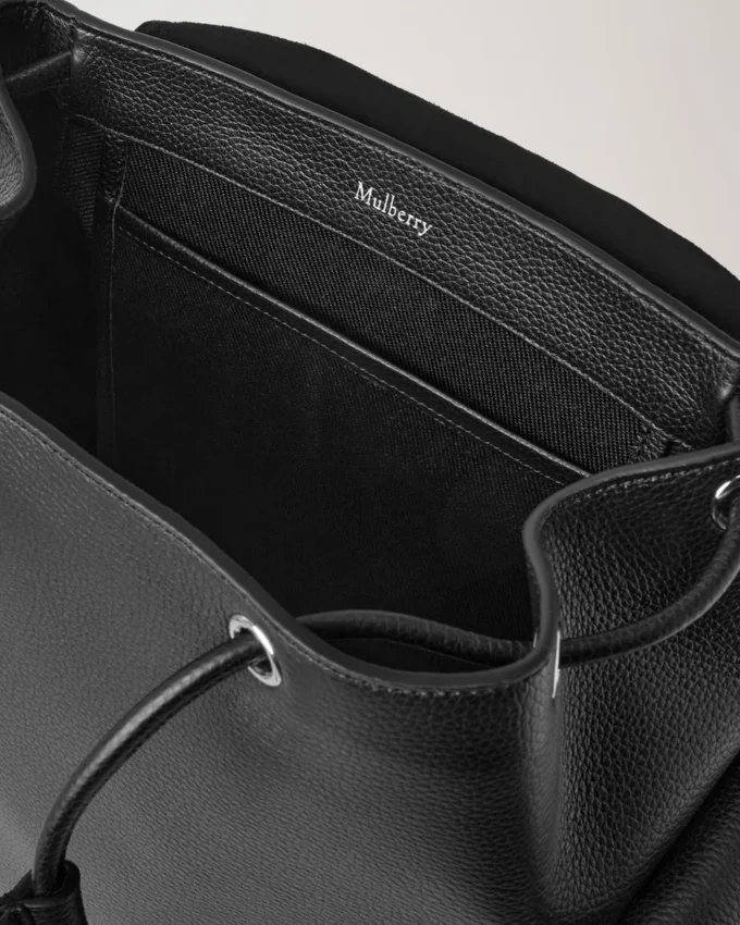 Mini Heritage Rucksack Schwarz Klein Klassische Narbung