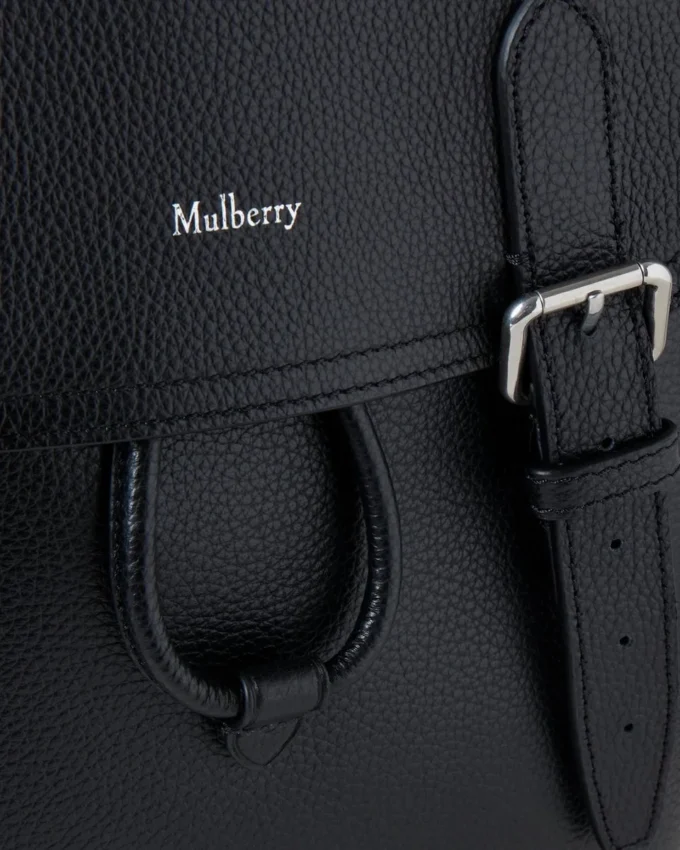 Mini Heritage Rucksack Schwarz Klein Klassische Narbung