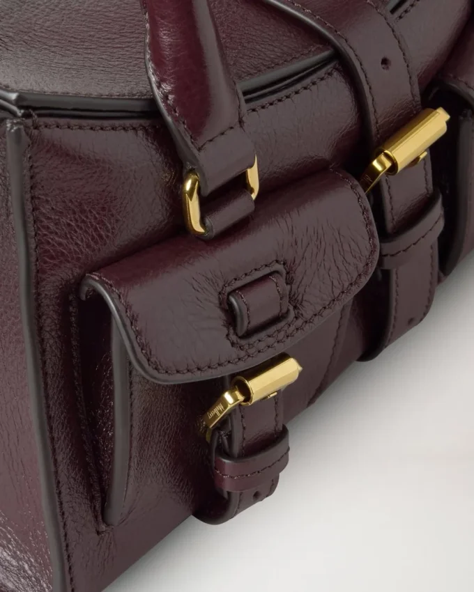 Mini Roxanne Oxblood Hochglanzleder-Geschenke für Sie