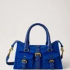 Mini Roxanne Pigmentblau Kalbshaar Mini- & Micro-Taschen