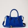 Mini Roxanne Pigmentblau Kalbshaar Mini- & Micro-Taschen