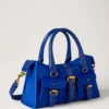 Mini Roxanne Pigmentblau Kalbshaar Mini- & Micro-Taschen