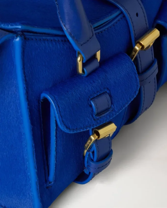 Mini Roxanne Pigmentblau Kalbshaar Mini- & Micro-Taschen