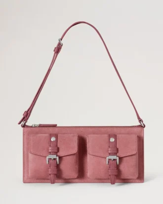 Mini Roxanne Schultertasche Pink Scrumpy Suede Roxanne
