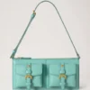 Mini Roxanne Umhängetasche Marina Blue Small Classic Grain Mini Roxanne Umhängetasche Marina Blue Small Classic Grain