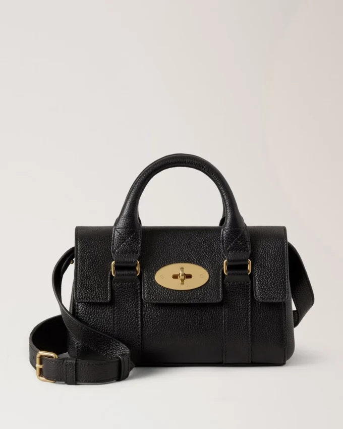 Mini Small Bayswater Schwarz Klassische Handtaschen mit Obergriff