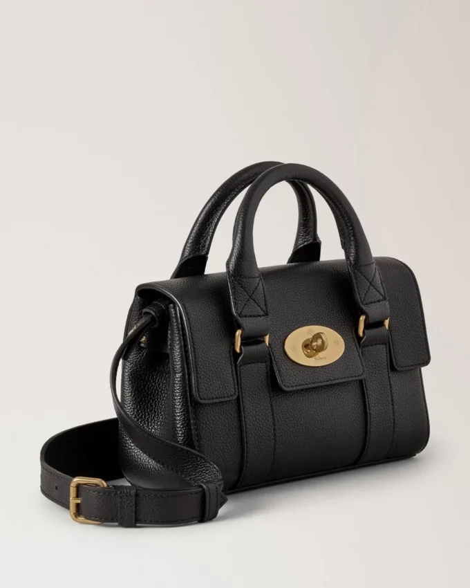 Mini Small Bayswater Schwarz Klassische Handtaschen mit Obergriff