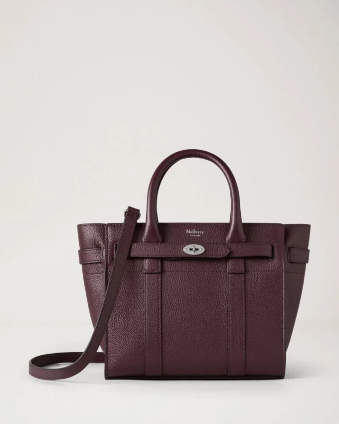 Mini Zipped Bayswater Black Cherry Small Classic Grain Mini Zipped Bayswater Black Cherry Small Classic Grain