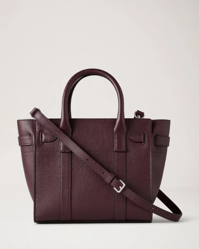Mini Zipped Bayswater Black Cherry Small Classic Grain Mini Zipped Bayswater Black Cherry Small Classic Grain