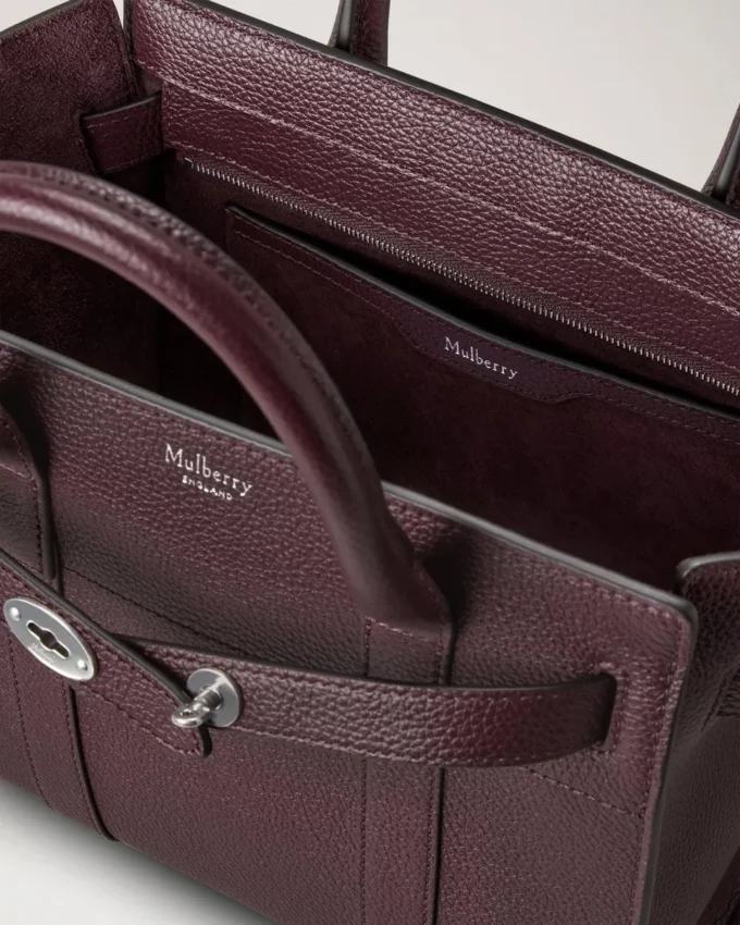 Mini Zipped Bayswater Black Cherry Small Classic Grain Mini Zipped Bayswater Black Cherry Small Classic Grain