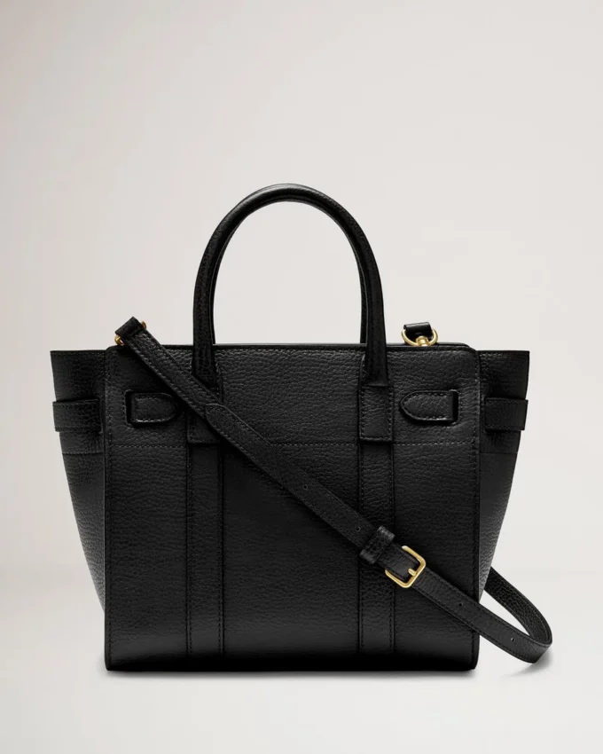Mini Zipped Bayswater Schwarz Small Classic Grain Mini Zipped Bayswater Schwarz Small Classic Grain