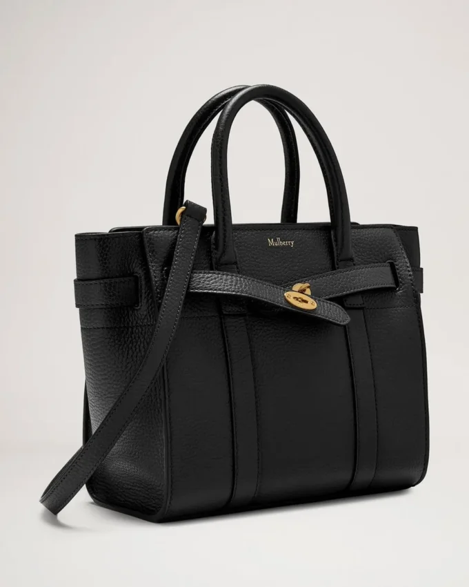 Mini Zipped Bayswater Schwarz Small Classic Grain Mini Zipped Bayswater Schwarz Small Classic Grain