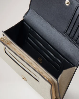 Mittlere französische Geldbörse Chalk Small Classic Grain