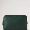 Mittlere Kosmetiktasche in Mulberry Green, kleine klassische Narbung Mittlere Kosmetiktasche in Mulberry Green, kleine klassische Narbung
