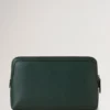 Mittlere Kosmetiktasche in Mulberry Green, kleine klassische Narbung Mittlere Kosmetiktasche in Mulberry Green, kleine klassische Narbung