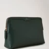 Mittlere Kosmetiktasche in Mulberry Green, kleine klassische Narbung Mittlere Kosmetiktasche in Mulberry Green, kleine klassische Narbung