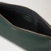 Mittlere Kosmetiktasche in Mulberry Green, kleine klassische Narbung Mittlere Kosmetiktasche in Mulberry Green, kleine klassische Narbung