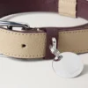 Mittleres Lederhalsband Dune & Oxblood Small Classic Grain Mittleres Lederhalsband Dune & Oxblood Small Classic Grain