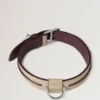 Mittleres Lederhalsband Dune & Oxblood Small Classic Grain Mittleres Lederhalsband Dune & Oxblood Small Classic Grain