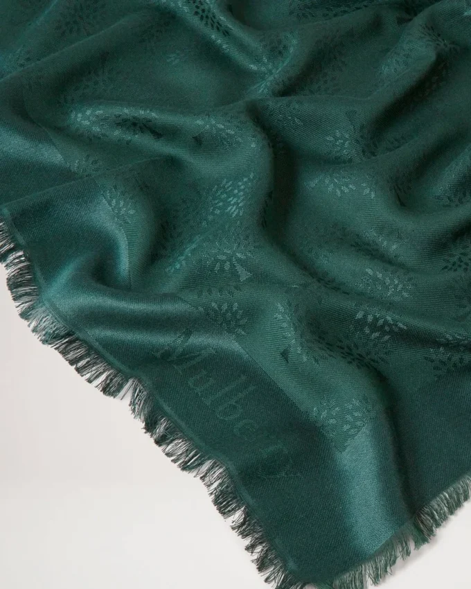 Mulberry-Baum-Schal Mulberry Green Baumwoll-Seiden-Mischung Mulberry-Baum-Schal Mulberry Green Baumwoll-Seiden-Mischung