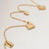 Mulberry Charm-Halskette aus vergoldetem Messing für Damen Mulberry Charm-Halskette aus vergoldetem Messing für Damen
