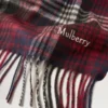 Mulberry Heritage Karierter Schal in Marineblau und Lancaster-Rot aus Merinowolle Mulberry Heritage Karierter Schal in Marineblau und Lancaster-Rot aus Merinowolle