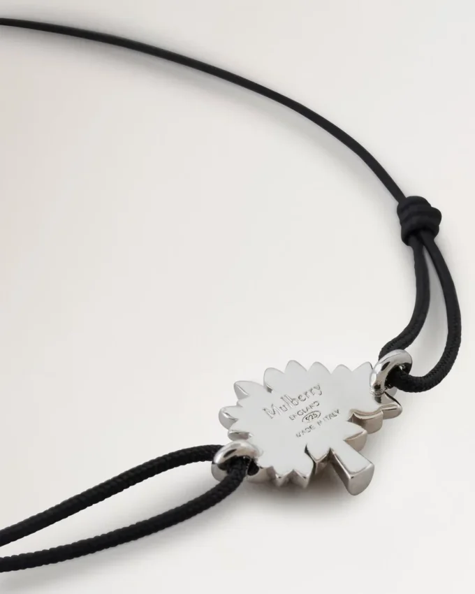 Mulberry-Kordelarmband, schwarz, Sterlingsilber & Kordel Mulberry-Kordelarmband, schwarz, Sterlingsilber & Kordel