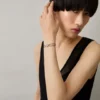 Mulberry-Kordelarmband, schwarz, Sterlingsilber & Kordel Mulberry-Kordelarmband, schwarz, Sterlingsilber & Kordel
