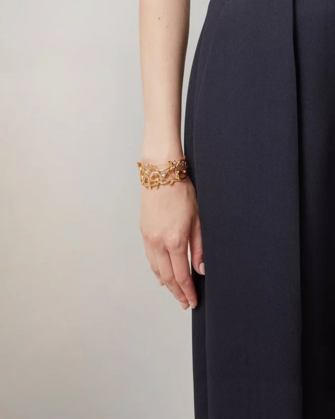 Mulberry Leaf Armreif Gold Mischmaterial