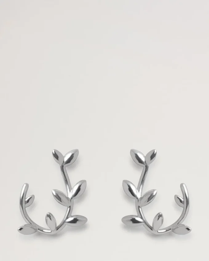 Mulberry Leaf Creolen aus Sterlingsilber Mulberry Leaf Creolen aus Sterlingsilber