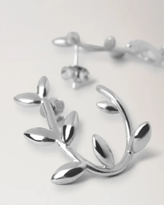 Mulberry Leaf Creolen aus Sterlingsilber Mulberry Leaf Creolen aus Sterlingsilber