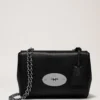 Mulberry Lily aus schwarzem, glänzendem Ziegenleder mit silberfarbenen Details Mulberry Lily aus schwarzem, glänzendem Ziegenleder mit silberfarbenen Details