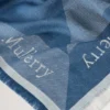 Mulberry Logo Quadratischer Schal aus Denim-Blau und Mischmaterial für Herren Mulberry Logo Quadratischer Schal aus Denim-Blau und Mischmaterial für Herren