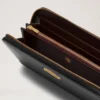 Mulberry-Plakette, 8 Kreditkartenfächer, Reißverschluss, schwarz, Small Classic Grain