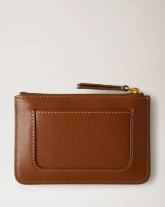 Mulberry-Plakette, kleine Münztasche mit Reißverschluss, Eiche Nvt, Damen