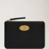 Mulberry-Plakette – Kleines Münzetui mit Reißverschluss – Schwarz – Small Classic Grain Mulberry-Plakette – Kleines Münzetui mit Reißverschluss – Schwarz – Small Classic Grain