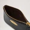 Mulberry-Plakette – Kleines Münzetui mit Reißverschluss – Schwarz – Small Classic Grain Mulberry-Plakette – Kleines Münzetui mit Reißverschluss – Schwarz – Small Classic Grain