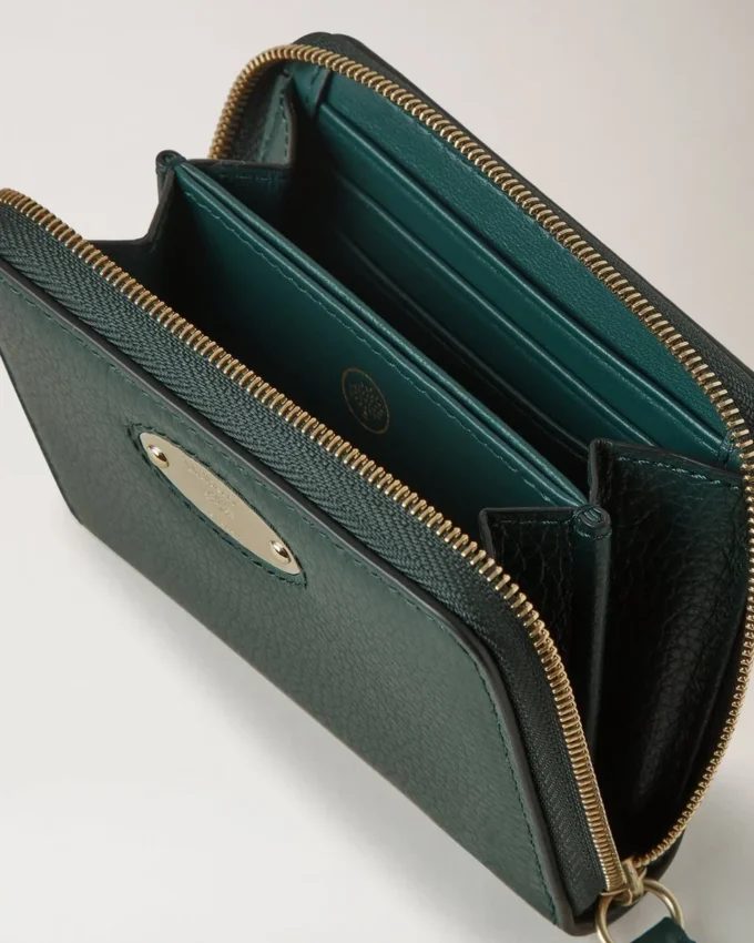 Mulberry Plaque Kleine Reißverschluss-Umhängetasche Mulberry Green Klein Klassische Narbung Mulberry Plaque Kleine Reißverschluss-Umhängetasche Mulberry Green Klein Klassische Narbung