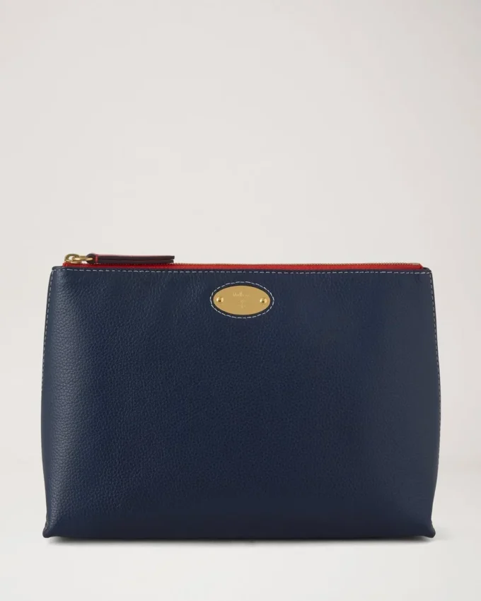 Mulberry Plaque Kosmetiktasche Night Sky & Coral Orange Small Classic Grain Mulberry Plaque Kosmetiktasche Night Sky & Coral Orange Small Classic Grain
