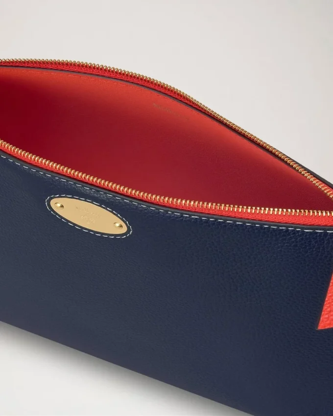 Mulberry Plaque Kosmetiktasche Night Sky & Coral Orange Small Classic Grain Mulberry Plaque Kosmetiktasche Night Sky & Coral Orange Small Classic Grain