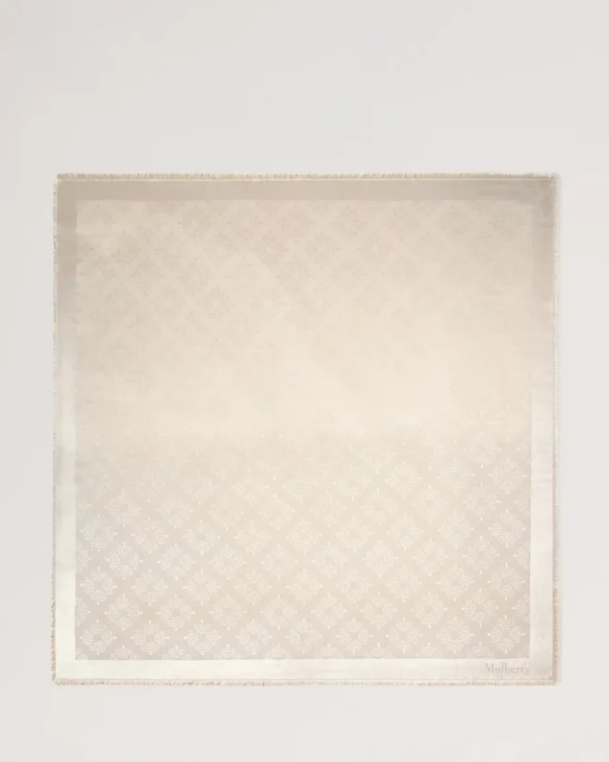 Mulberry-Quadrat Kaschmir Taupe Baumwoll-Seidenmischung Mulberry-Quadrat Kaschmir Taupe Baumwoll-Seidenmischung